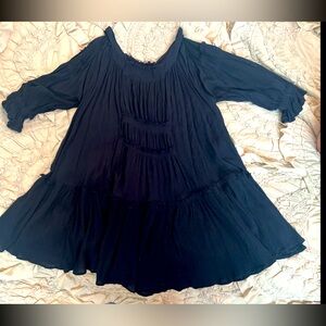 free people black mini dress
